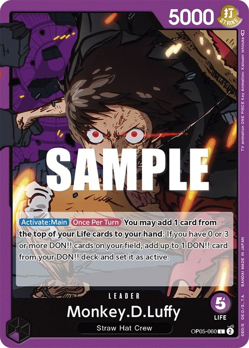 Image for Monkey.D.Luffy (060) (OP05-060) [Awakening of the New Era] - One Piece Card Game