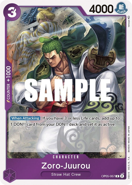 Image for Zoro-Juurou (OP05-067) (Foil) [Awakening of the New Era] - One Piece Card Game