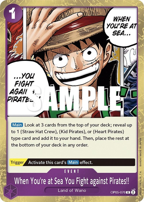 Image for When You're at Sea You Fight against Pirates!! (OP05-076) (Foil) [Awakening of the New Era] - One Piece Card Game