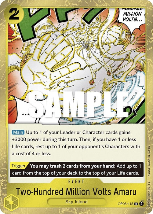 Image for Two-Hundred Million Volts Amaru (OP05-115) (Foil) [Awakening of the New Era] - One Piece Card Game
