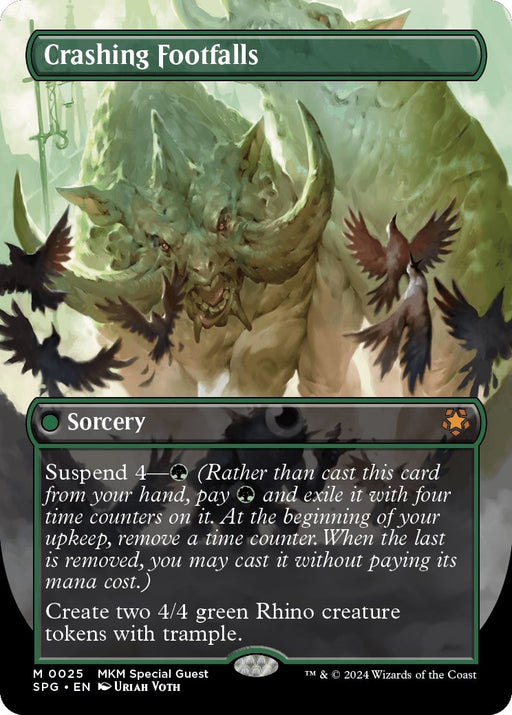 Image for Crashing Footfalls (Borderless) (25) (Foil) [Special Guests] - Magic: The Gathering