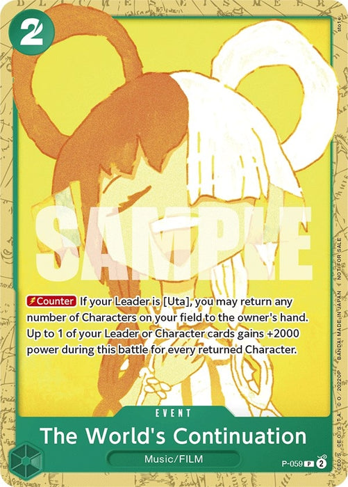 Image for The World's Continuation (Starter Deck 11: Uta Deck Battle) (P-059) [One Piece Promotion Cards] - One Piece Card Game