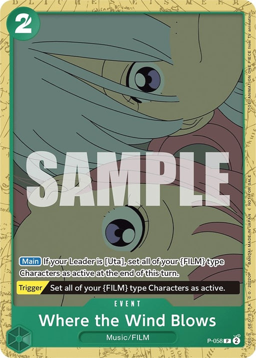 Image for Where the Wind Blows (Starter Deck 11: Uta Deck Battle) (P-058) [One Piece Promotion Cards] - One Piece Card Game