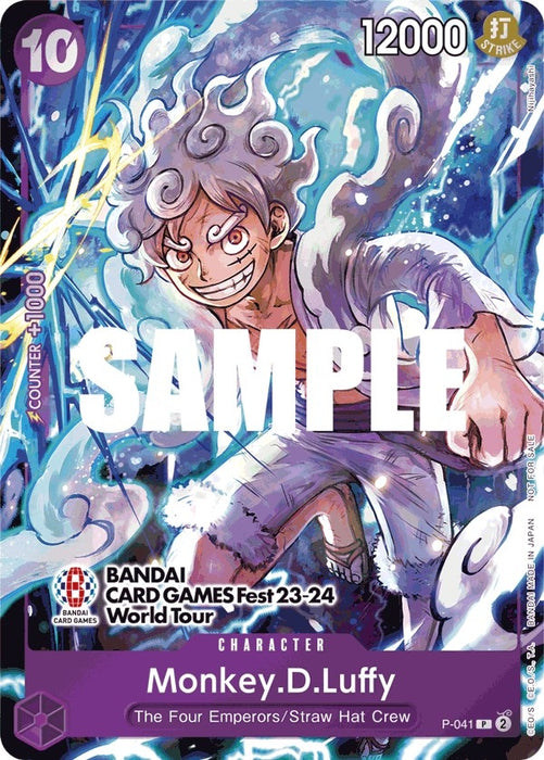 Monkey.D.Luffy (041) (BANDAI CARD GAMES Fest 23-24 World Tour) (P-041) (Foil) [One Piece Promotion Cards]