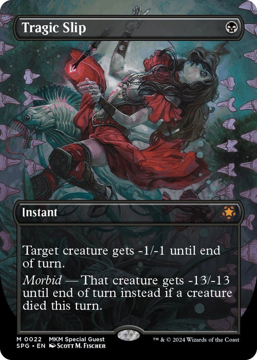 Image for Tragic Slip (Borderless) (22) (Foil) [Special Guests] - Magic: The Gathering