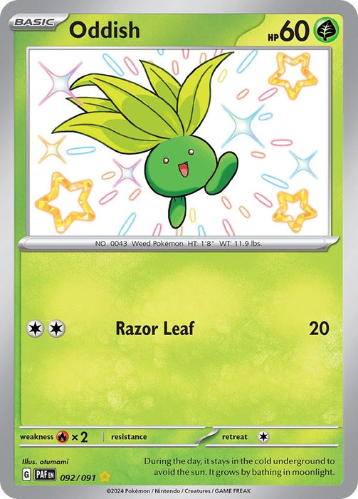 Image for Oddish (092/091) (Holofoil) [SV: Paldean Fates] - Pokemon