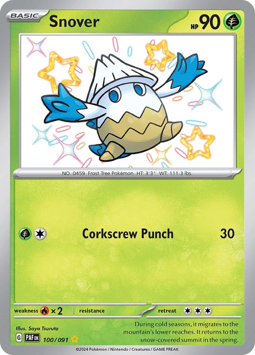 Image for Snover (100/091) (Holofoil) [SV: Paldean Fates] - Pokemon