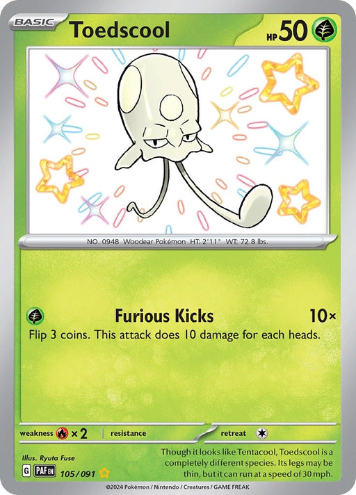 Image for Toedscool (105/091) (Holofoil) [SV: Paldean Fates] - Pokemon