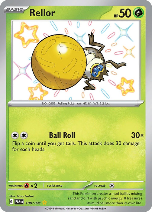 Image for Rellor (108/091) (Holofoil) [SV: Paldean Fates] - Pokemon
