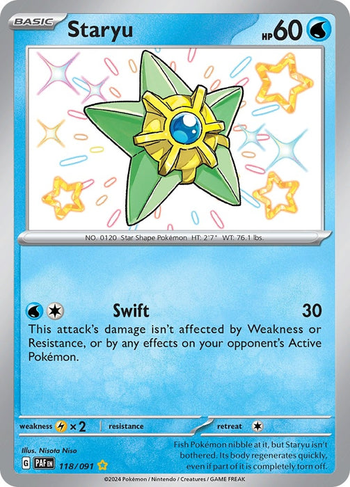 Image for Staryu (118/091) (Holofoil) [SV: Paldean Fates] - Pokemon