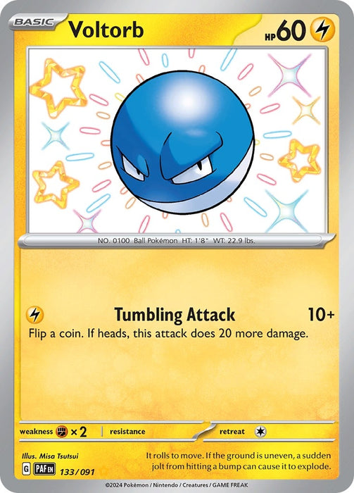 Image for Voltorb (133/091) (Holofoil) [SV: Paldean Fates] - Pokemon