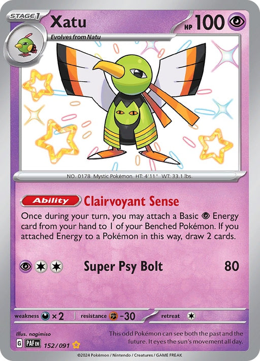 Image for Xatu (152/091) (Holofoil) [SV: Paldean Fates] - Pokemon