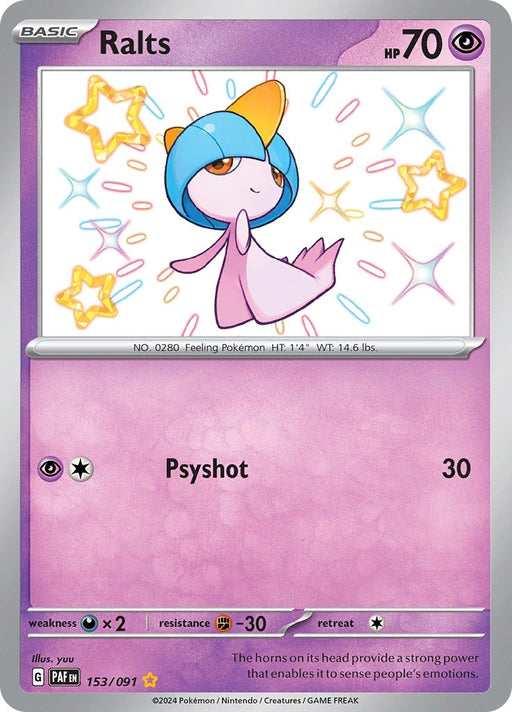Image for Ralts (153/091) (Holofoil) [SV: Paldean Fates] - Pokemon