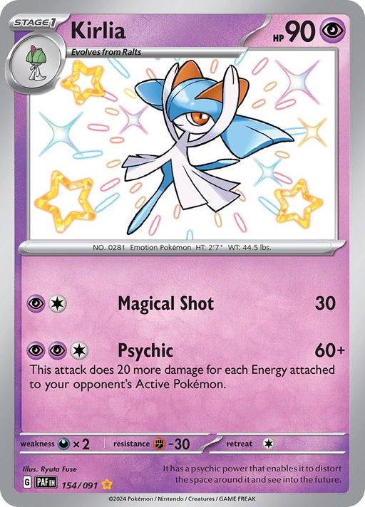 Image for Kirlia (154/091) (Holofoil) [SV: Paldean Fates] - Pokemon