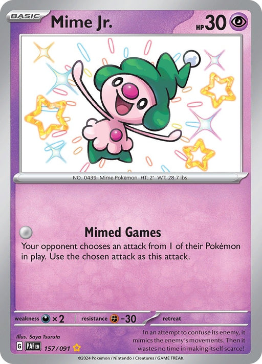 Image for Mime Jr. (157/091) (Holofoil) [SV: Paldean Fates] - Pokemon