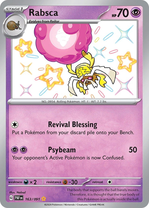 Image for Rabsca (163/091) (Holofoil) [SV: Paldean Fates] - Pokemon