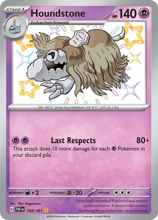 Image for Houndstone (168/091) (Holofoil) [SV: Paldean Fates] - Pokemon