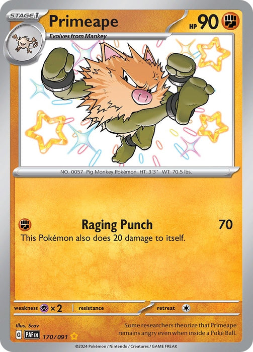 Image for Primeape (170/091) (Holofoil) [SV: Paldean Fates] - Pokemon