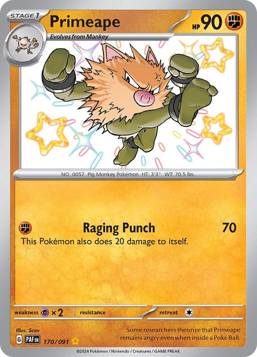 Image for Primeape (170/091) (Holofoil) [SV: Paldean Fates] - Pokemon