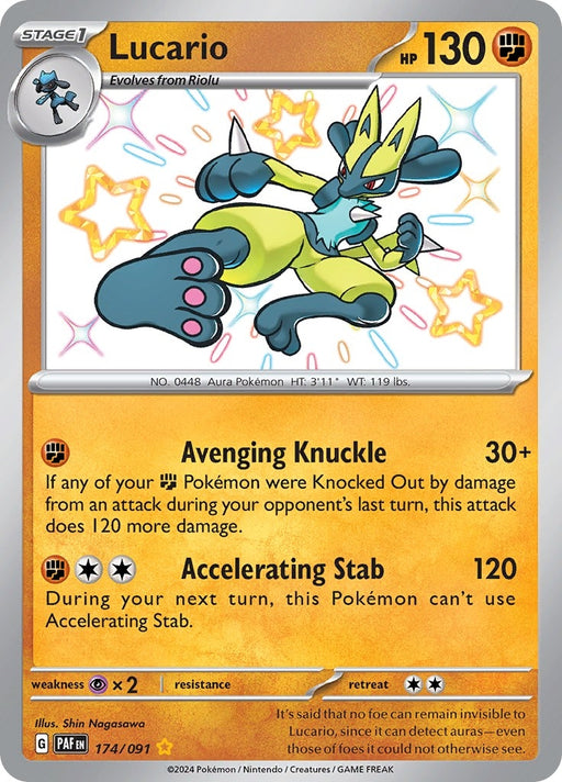 Image for Lucario (174/091) (Holofoil) [SV: Paldean Fates] - Pokemon