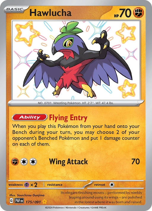 Image for Hawlucha (175/091) (Holofoil) [SV: Paldean Fates] - Pokemon