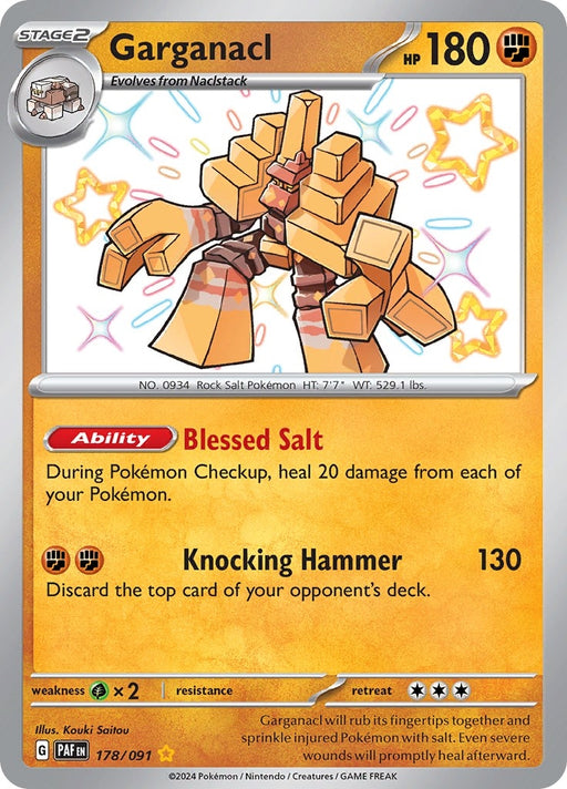 Image for Garganacl (178/091) (Holofoil) [SV: Paldean Fates] - Pokemon