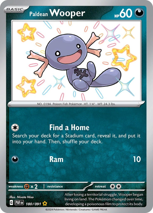 Image for Paldean Wooper (180/091) (Holofoil) [SV: Paldean Fates] - Pokemon