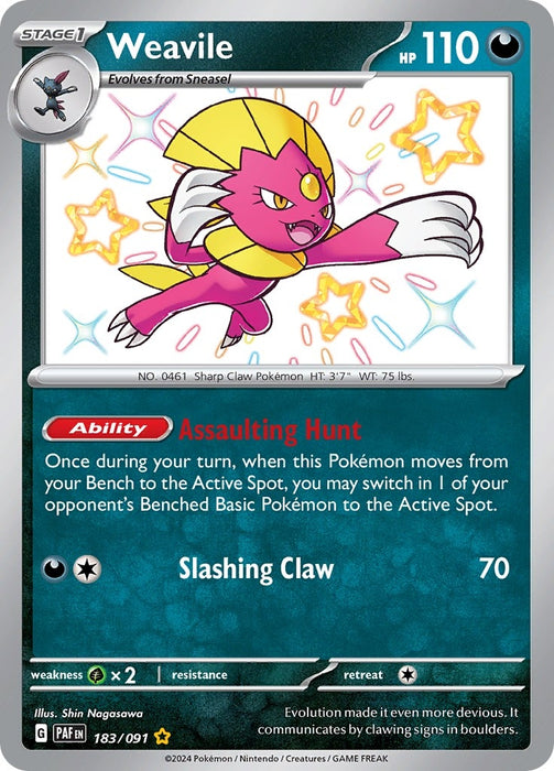 Image for Weavile (183/091) (Holofoil) [SV: Paldean Fates] - Pokemon