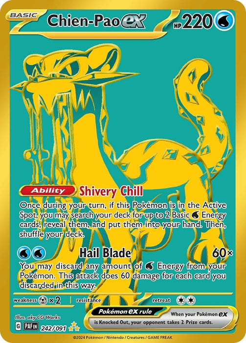Image for Chien-Pao ex (242/091) (Holofoil) [SV: Paldean Fates] - Pokemon