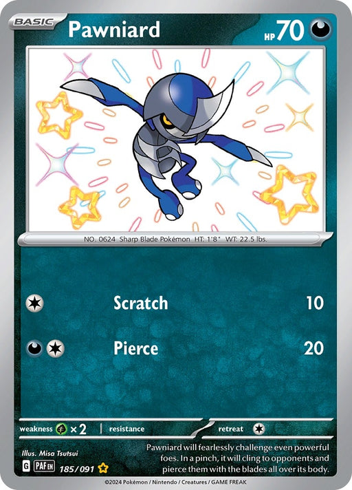 Image for Pawniard (185/091) (Holofoil) [SV: Paldean Fates] - Pokemon
