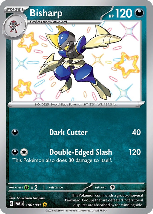 Image for Bisharp (186/091) (Holofoil) [SV: Paldean Fates] - Pokemon