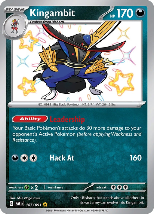 Image for Kingambit (187/091) (Holofoil) [SV: Paldean Fates] - Pokemon