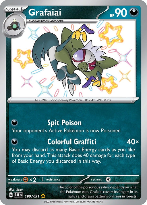 Image for Grafaiai (190/091) (Holofoil) [SV: Paldean Fates] - Pokemon