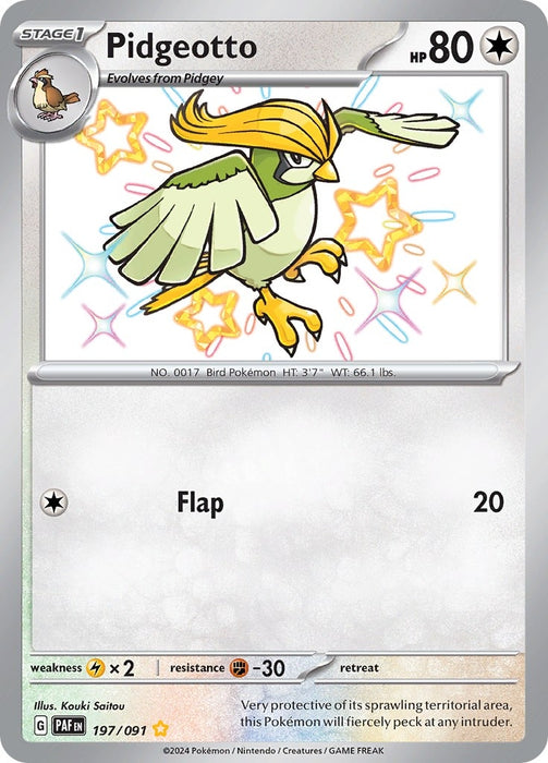Image for Pidgeotto (197/091) (Holofoil) [SV: Paldean Fates] - Pokemon
