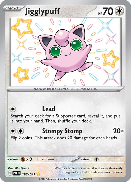 Image for Jigglypuff (198/091) (Holofoil) [SV: Paldean Fates] - Pokemon