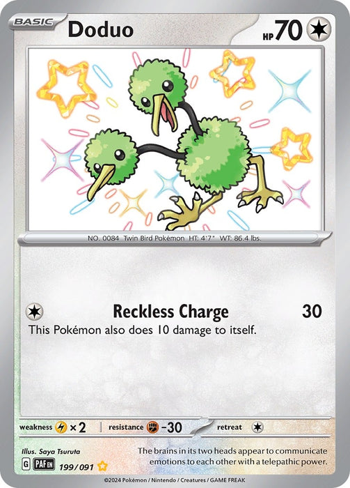 Image for Doduo (199/091) (Holofoil) [SV: Paldean Fates] - Pokemon