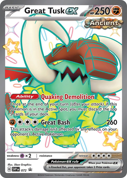 Image for Great Tusk ex - 072 (072) (Holofoil) [SV: Scarlet & Violet Promo Cards] - Pokemon