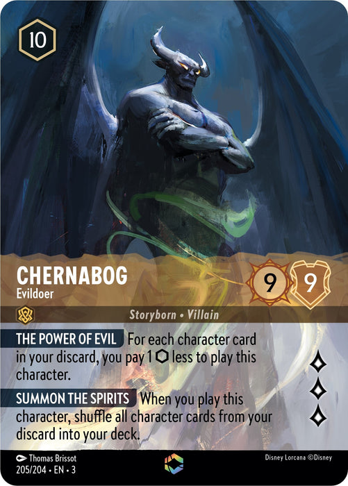 Image for Chernabog - Evildoer (Enchanted) (205/204) (Holofoil) [Into the Inklands] - Disney Lorcana