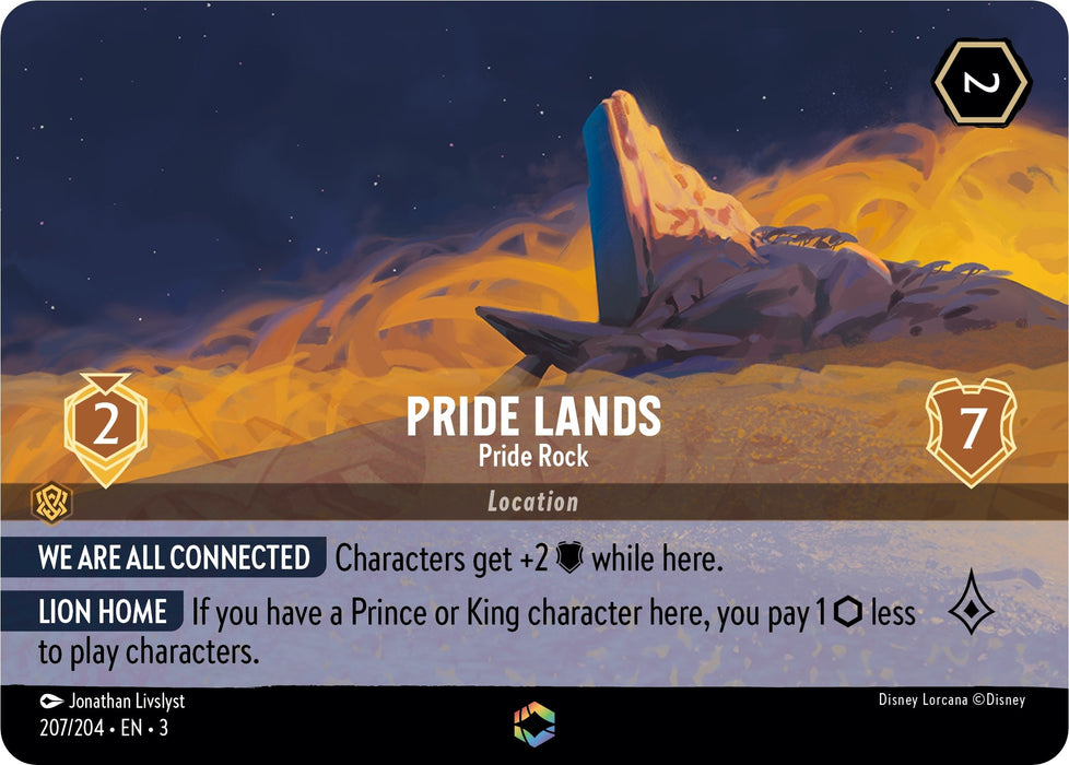 Image for Pride Lands - Pride Rock (Enchanted) (207/204) (Holofoil) [Into the Inklands] - Disney Lorcana