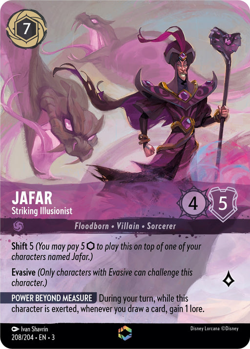 Image for Jafar - Striking Illusionist (Enchanted) (208/204) (Holofoil) [Into the Inklands] - Disney Lorcana