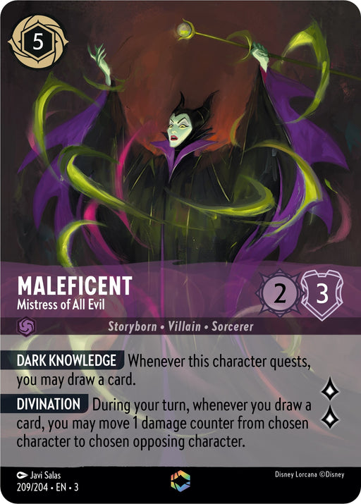 Image for Maleficent - Mistress of All Evil (Enchanted) (209/204) (Holofoil) [Into the Inklands] - Disney Lorcana