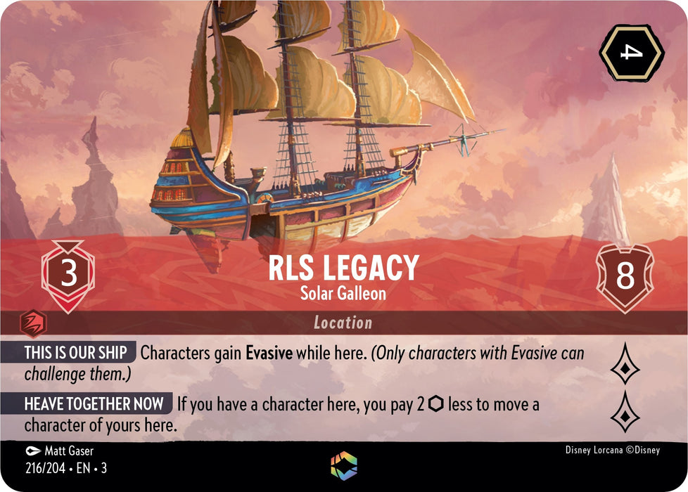 Image for RLS Legacy - Solar Galleon (Enchanted) (216/204) (Holofoil) [Into the Inklands] - Disney Lorcana