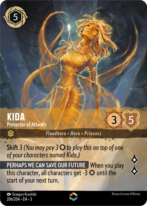 Image for Kida - Protector of Atlantis (Enchanted) (206/204) (Holofoil) [Into the Inklands] - Disney Lorcana