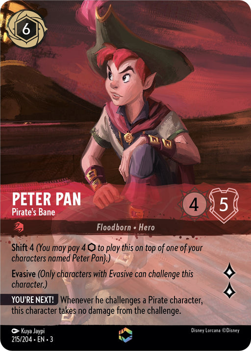 Image for Peter Pan - Pirate's Bane (Enchanted) (215/204) (Holofoil) [Into the Inklands] - Disney Lorcana