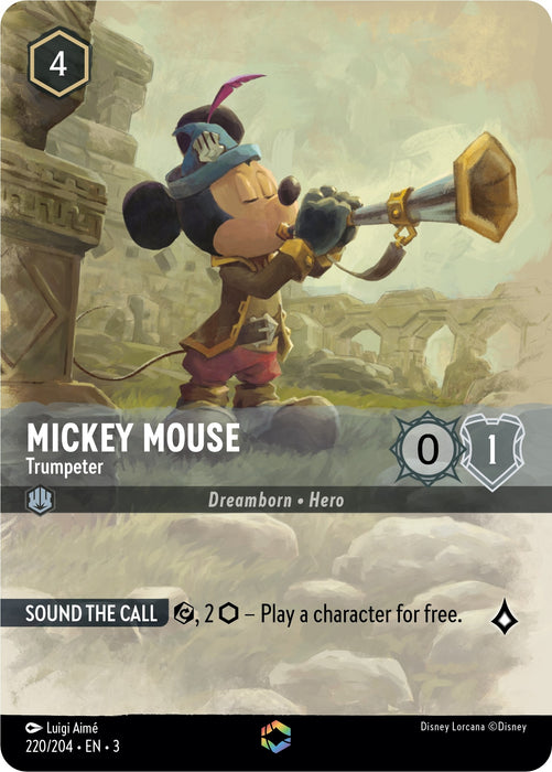 Image for Mickey Mouse - Trumpeter (Enchanted) (220/204) (Holofoil) [Into the Inklands] - Disney Lorcana