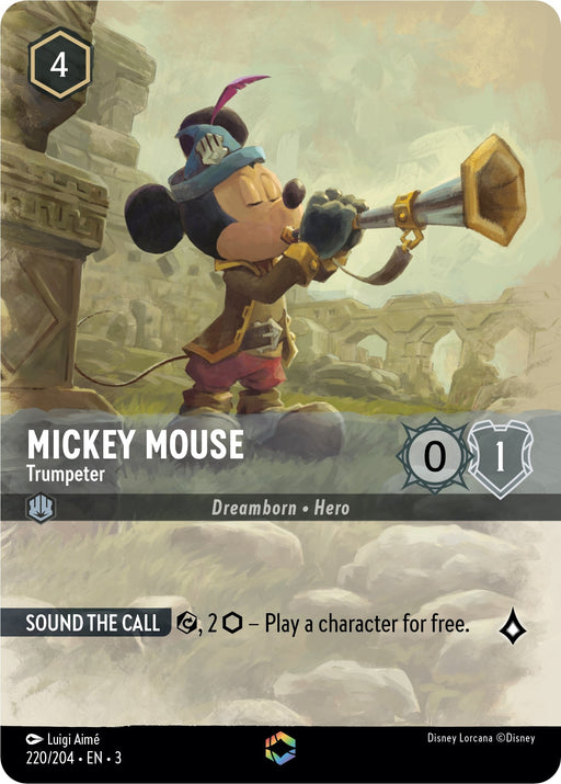 Image for Mickey Mouse - Trumpeter (Enchanted) (220/204) (Holofoil) [Into the Inklands] - Disney Lorcana