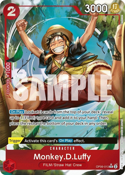 Image for Monkey.D.Luffy (Alternate Art) (OP06-013) (Foil) [Wings of the Captain] - One Piece Card Game