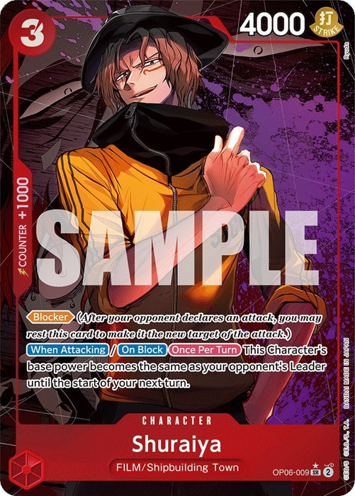 Shuraiya (Alternate Art) (OP06-009) (Foil) [Wings of the Captain]