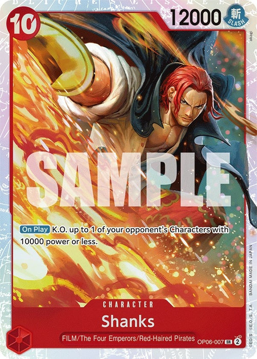 Image for Shanks (OP06-007) (Foil) [Wings of the Captain] - One Piece Card Game
