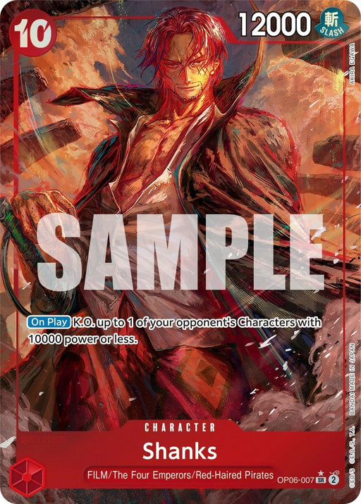 Image for Shanks (Alternate Art) (OP06-007) (Foil) [Wings of the Captain] - One Piece Card Game